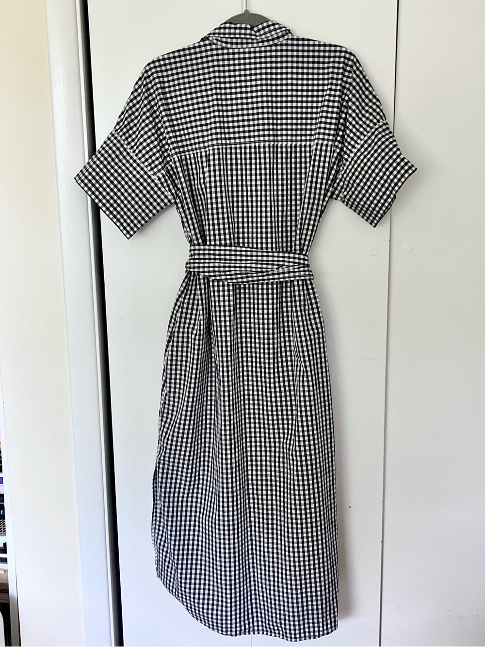 J.Crew Cotton Poplin Gingham Midi Shirtdress Size M - Picture 3 of 6